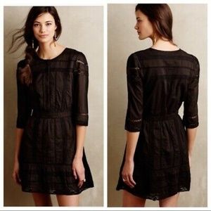 Anthropologie Tularosa Tema Black Crochet Dress XS